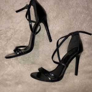 Black strappy stilettos